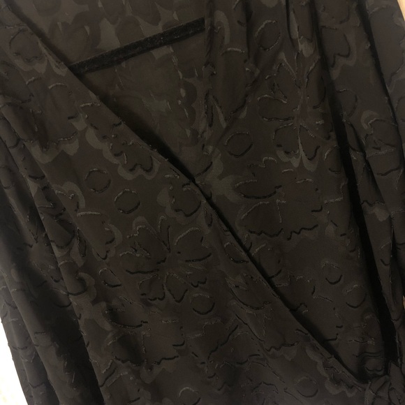 NWOT Madewell Black Wrap Print Top - Picture 2 of 4